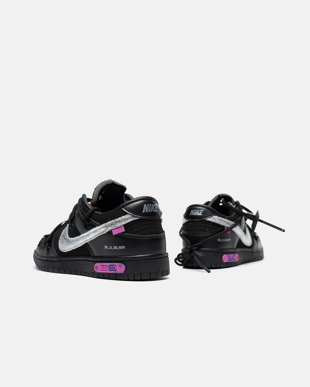 Nike  Low Dunk x Off-white 50/50 Black Purple