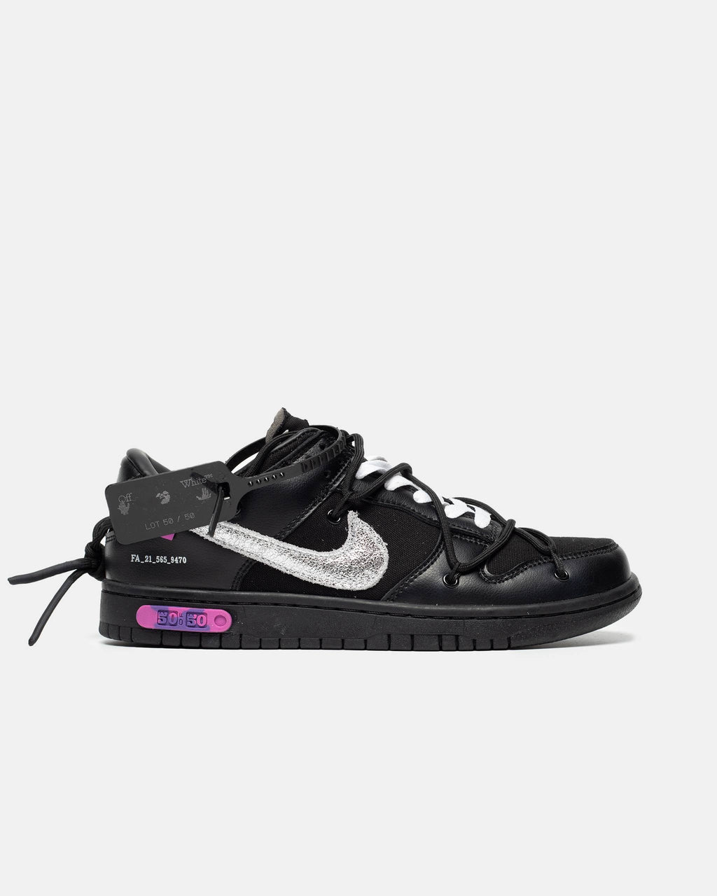 Nike  Low Dunk x Off-white 50/50 Black Purple