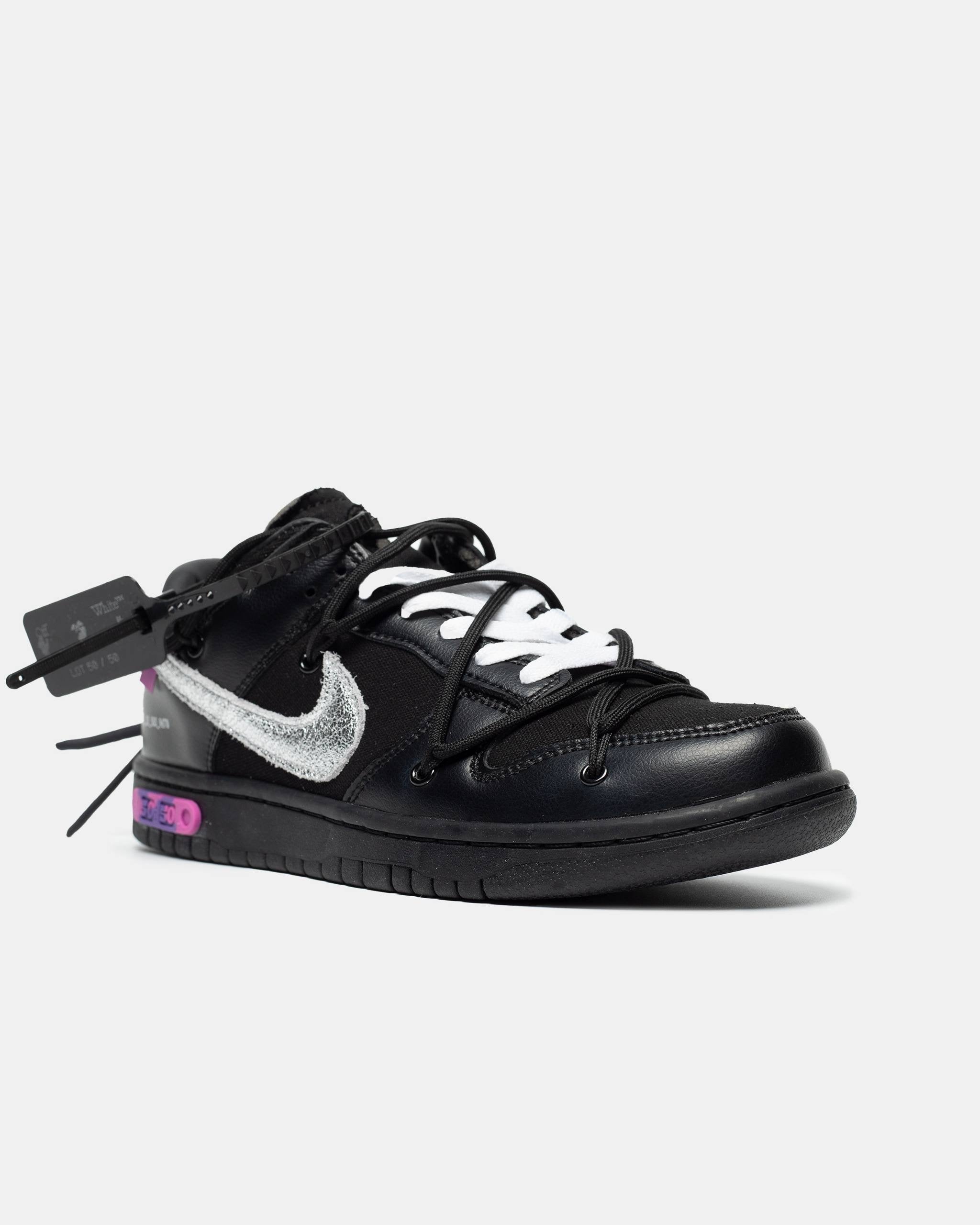 Nike  Low Dunk x Off-white 50/50 Black Purple