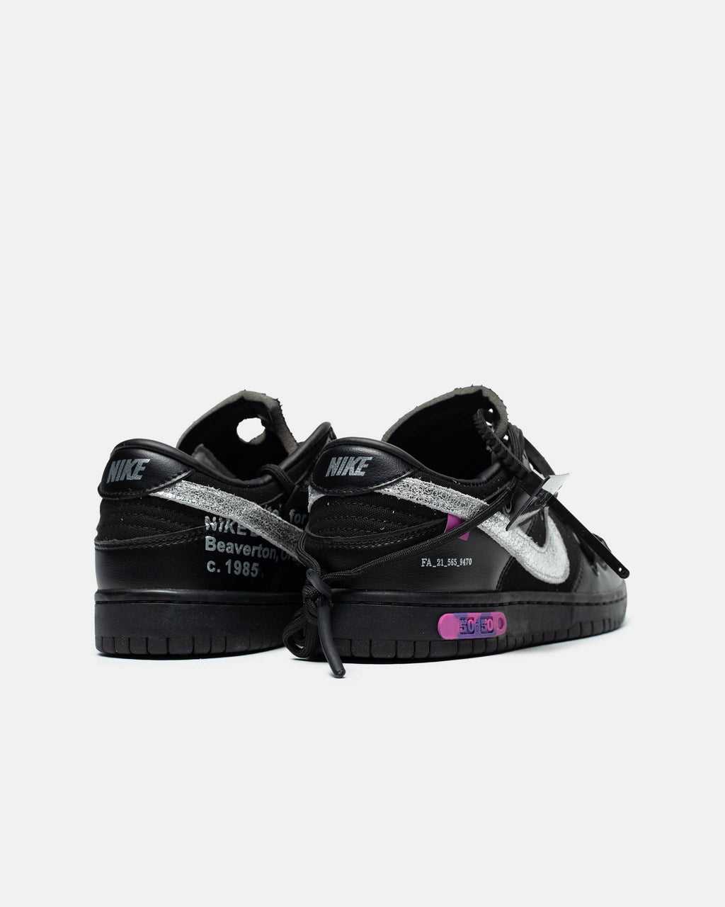 Nike  Low Dunk x Off-white 50/50 Black Purple