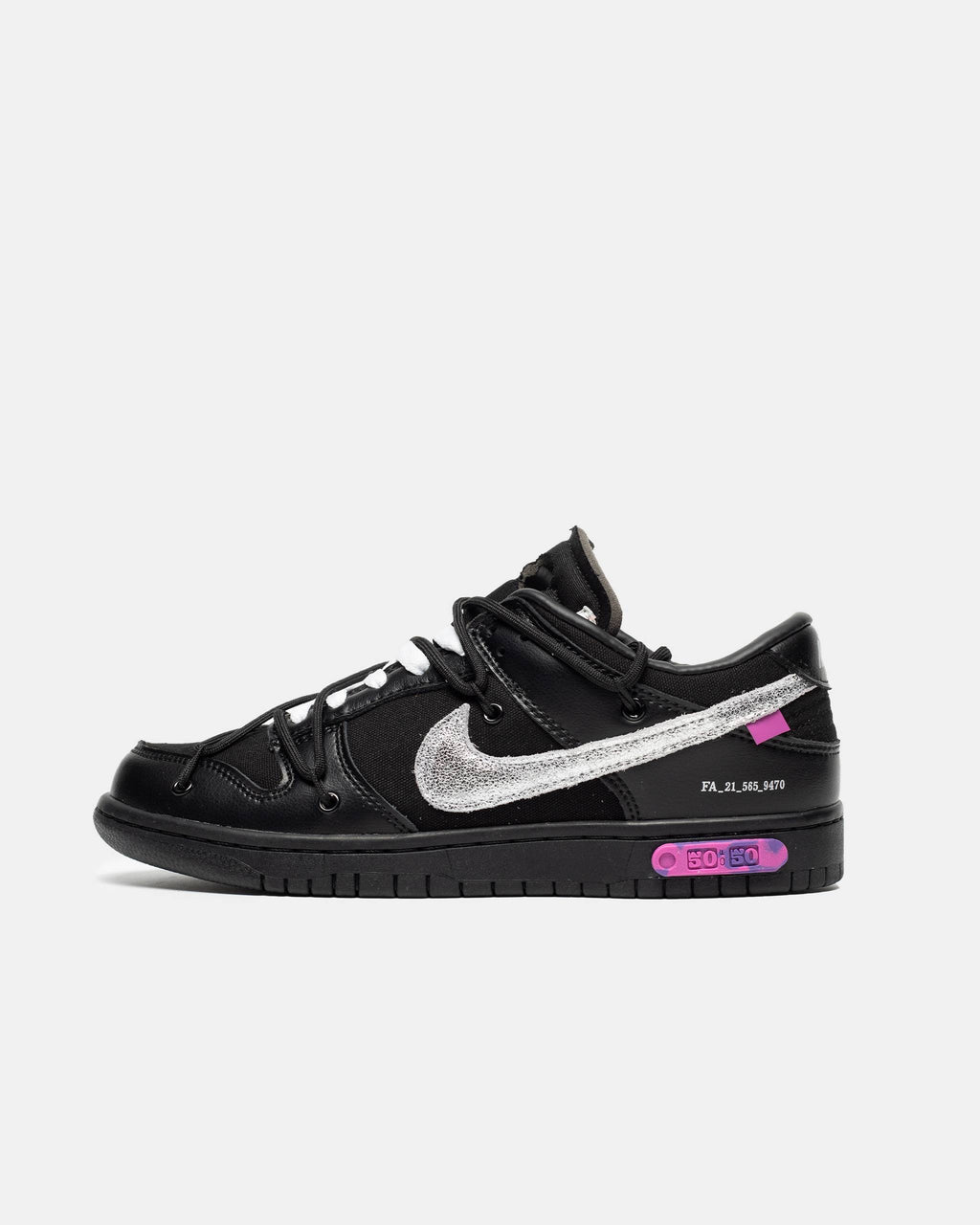 Nike  Low Dunk x Off-white 50/50 Black Purple