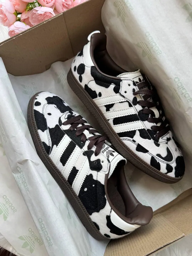 Samba OG Cow Print Dark Brown White