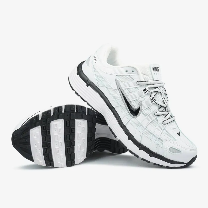 Nike P-6000 White Black Swoosh