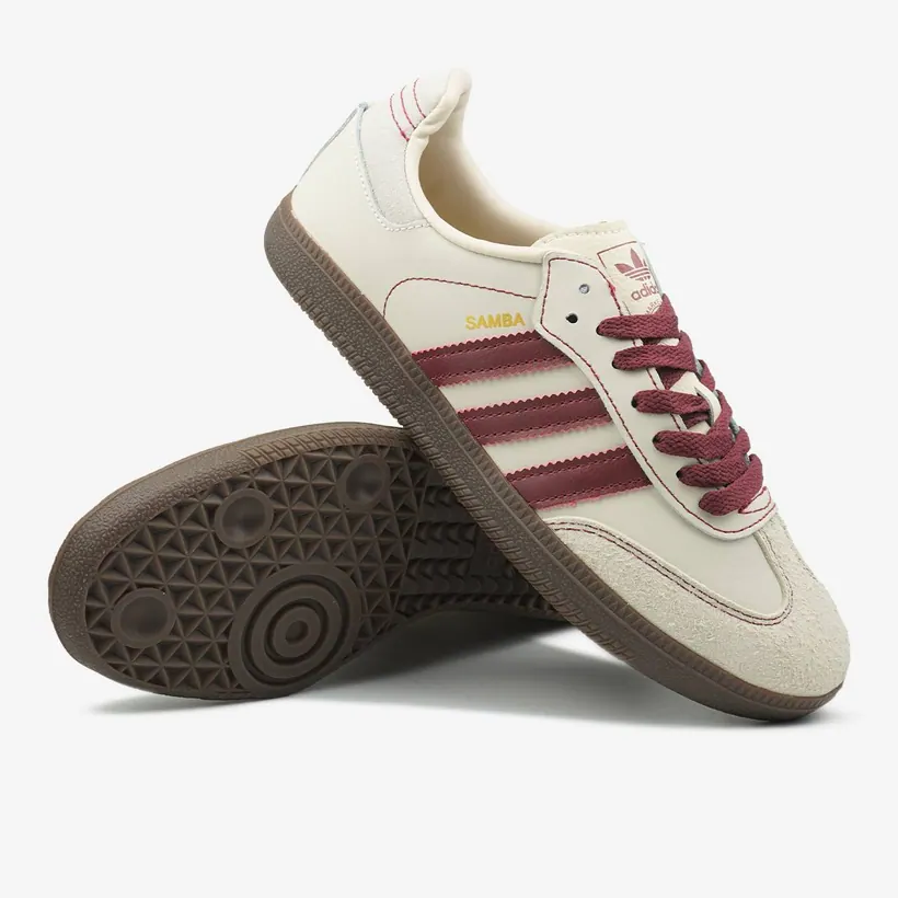 Adidas Wmns Samba OG Wonder White Maroon