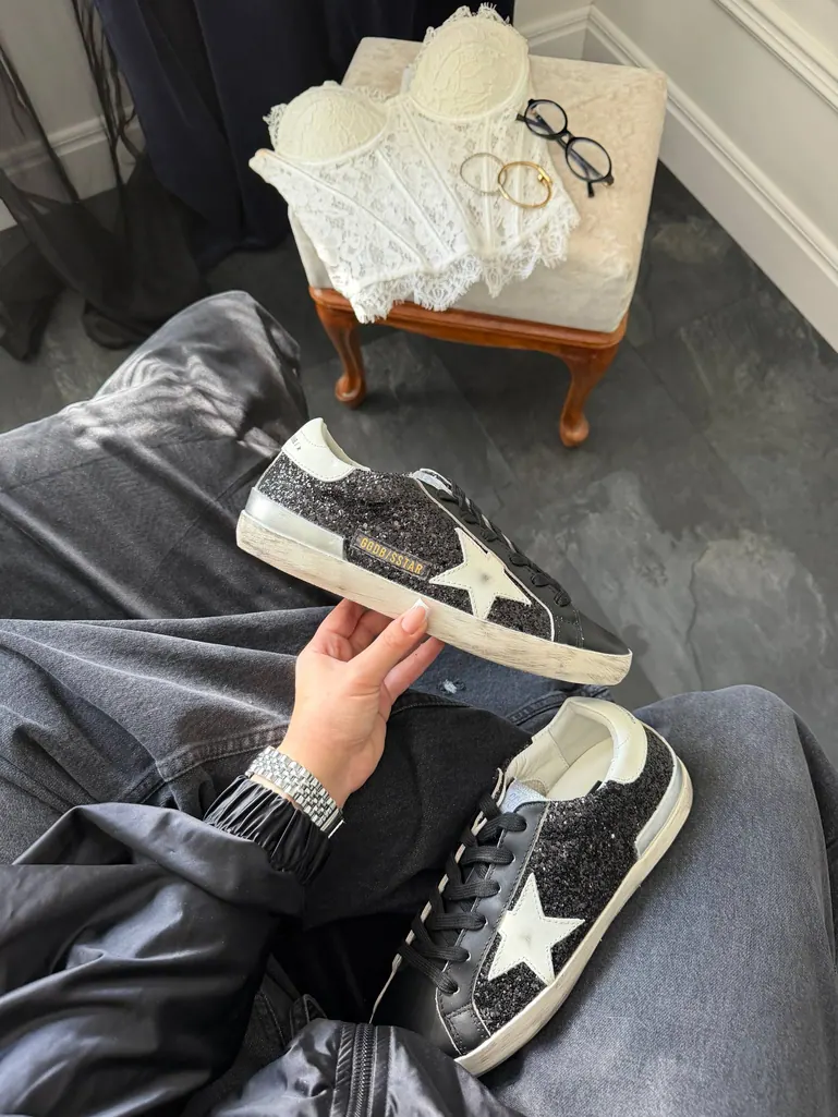 Golden Goose GGDB Star Black Sparkle