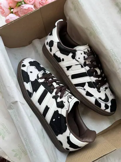 Samba OG Cow Print Dark Brown White
