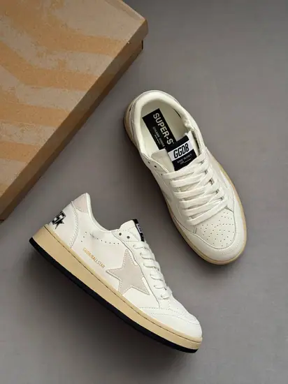 Golden Goose White Beige