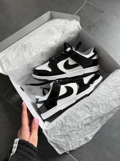 Nike Dunk Low Black White Patent